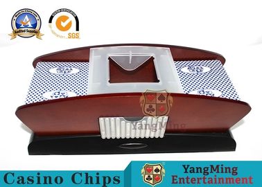 Buy 2 Deck Plastic And Woodern Automatic Card Shuffler With Battery Texas hold'em Competition Cards Shuffler online manufacture