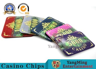 Buy Fashion Bronzing Acrylic Purple Casino Poker Chip Set Anti - Counterfeit Customizable online manufacture