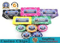Die Stamp Iron Shiny Gold Plating Epoxy Casino Poker Chip Set Professional