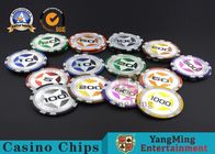 ABS Casino RFID chips 12g Clay Poker Chips With Ultimate Sticker , 40mm Diameter