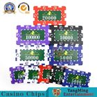 Gambling Ceramic Poker Club UV RFID Chips Set Of 760 Pcs With Box