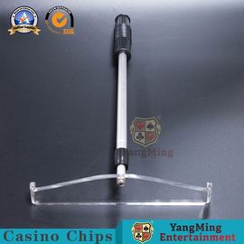 Buy Roulette Baccarat Poker Table Accessories Aluminum Alloy Retractable Transparent  Plastic Poker Chips Rake online manufacture