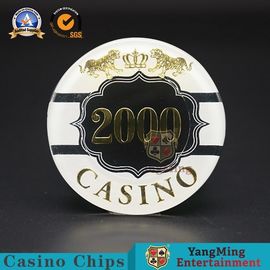 Buy 3-4.3MM Thinkness Custom Poker Chips Clay Ceramic Nylon Stickers 14g online manufacture