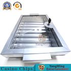 Industrial Iron 8 Rows Metal Casino Chip Tray Single Layer Poker Chips Float Bright Silver