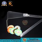 150g Casino Game Accessories Full Clear Acrylic Straight Chips Rake Scalable Control Roulette Wheel Round