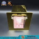 Titanium Yellow Stainless Steel Poker Discard Holder Gambling Table Accessories