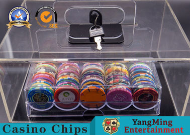 Buy Clay Round Shape Acrylic Poker Chips Box Spot Club 400pcs 40mm Human Operation online manufacture