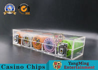 100pcs 46mm Clay Poker Chips Case Double Lock  Custom Transparent