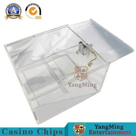 Buy Custom Casino Game Accessories High Penetration Thickening 2 Rows Axis Cash Chips Dealer Case With Lock online manufacture