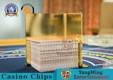 Buy Durable Casino Game Accessories Yellow Poker Metal Playing Card 100*65*120mm online manufacture