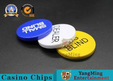 Buy 50*6mm Casino Game Accessories Texas Poker Vip Club Dealer Big Blind Small Button Casino Table Dedicated online manufacture