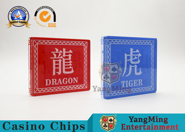 Buy Lace Silk Screen Baccarat Markers Red And Blue Double - Sided Gambling Dragon Tiger Table Win Button online manufacture