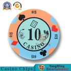 43mm Thermal Transfer Ceramic Poker Chips For Texas Hold'Em Game Invisible UV