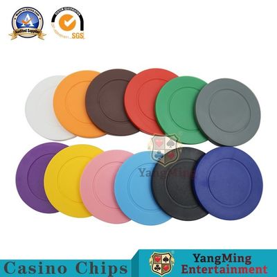 Buy Plastic Monochromatic Round Gaming Chips For Roulette Poker Tables online manufacture