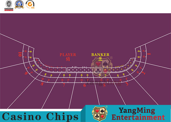 Buy 9-Person Baccarat And Texas Hold’Em Standard Printing Color Waterproof Poker Game Tablecloth Manufacturer Customization online manufacture