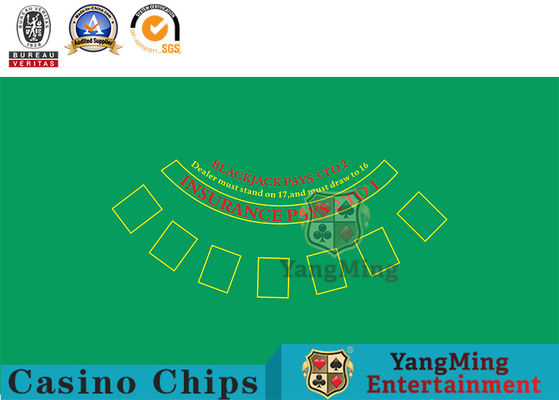 Texas Holdem Poker Blackjack Casino Table Layout CMYK Color