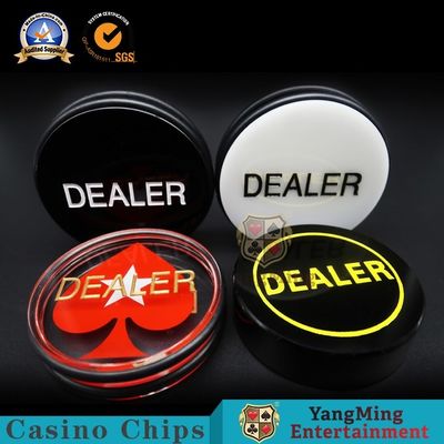 Buy High Transparent Acrylic Red Heart Carving Dealer Button Code Card Texas Hold' Em Professional Game Round Positioning online manufacture