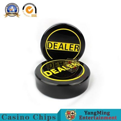 Traditional Classic Black And Yellow High Temperature Engraving Texas Dealer Positioning Card Poker Club Game Card