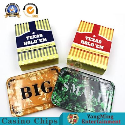 Customized Casino Game Accessories Square Banker Acrylic Blind Cards