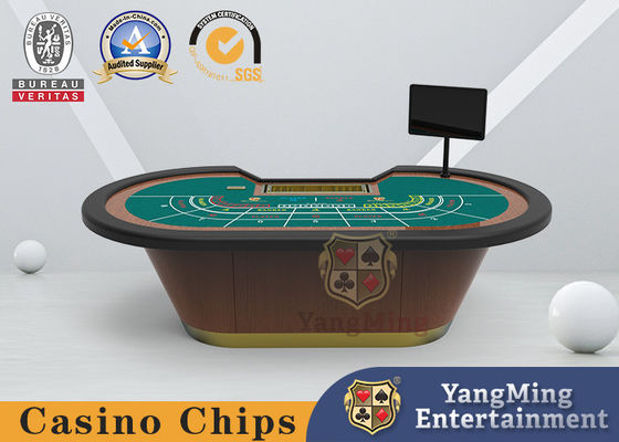 Buy 8Person Classic Baccarat Poker Game Table With High Fiber Fireproof Board online manufacture