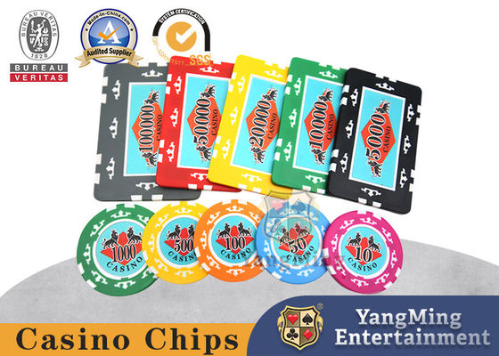 Buy SGS Anti Counterfeit Frosted  Sticker High Roller  Casino Poker Chip Set online manufacture