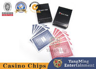 PVC Plastic Large Playing Cards Printed 33 Cards Black Box For Texas Hold'Em Game