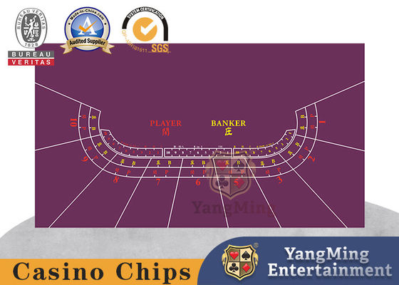 BV  Dustproof Custom Casino Blackjack Table Felt Layout Flame Retardant