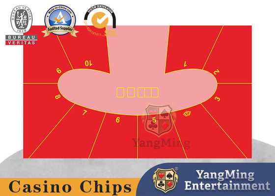Buy CMYK 10 Person Texas Holdem Card Game Poker Felt Table Cloth online manufacture