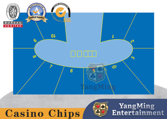 Buy Pea Oval Upgrade Design 10-Person Texas Hold'em Custom Waterproof Game Tablecloth online manufacture