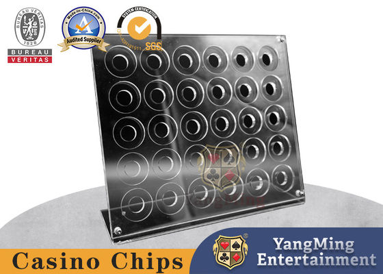 5 Rows Shelf Challenge Coin Display Stand Poker Chip Rack Holder