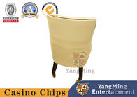 Casino Baccarat Customized Beige Luxury Hotel Customized Casual Metal Pulley Dining Chair