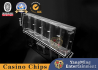 5 Rack 40mm Diameter Round Code Casino Chip Tray  With Cover