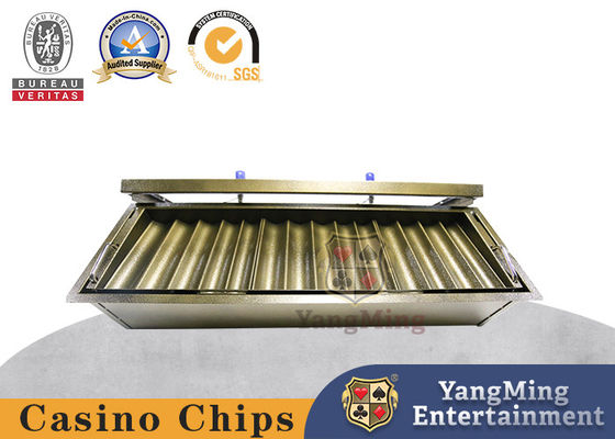 Buy Metal Brass Colored Iron 14 Row Double Layer Baccarat Poker Chip Rack online manufacture