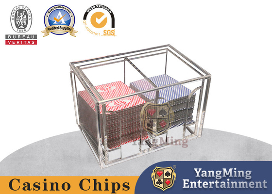 Buy 8 Decks Crystal Clear Acrylic Playing Card Discard Holder Two Sides Strorage Box online manufacture