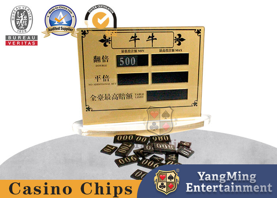 Buy Custom Acrylic Bull Casino Betting Display Card High Transparent online manufacture