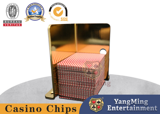 Buy Metal Poker Card Holder Electroplated Gold Appearance Casino Game Desktop Pin Holder online manufacture