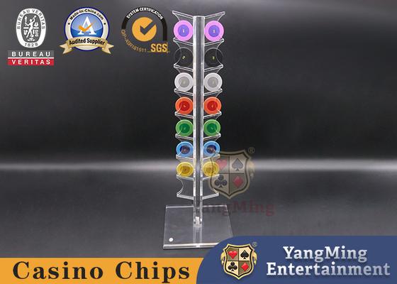Buy Fully Transparent 8 Piece Round Poker Chip Roulette Table Casino Display Stand online manufacture