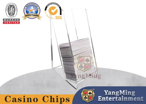 Buy Acrylic 8 Pair Abandoned Card Box Texas Hold'Em Baccarat Poker Design Game Table Stand online manufacture