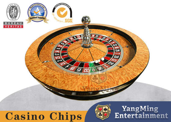 Buy Gambling 32 Inch Solid Wood Manual Turntable Poker Roulette Table Custom online manufacture