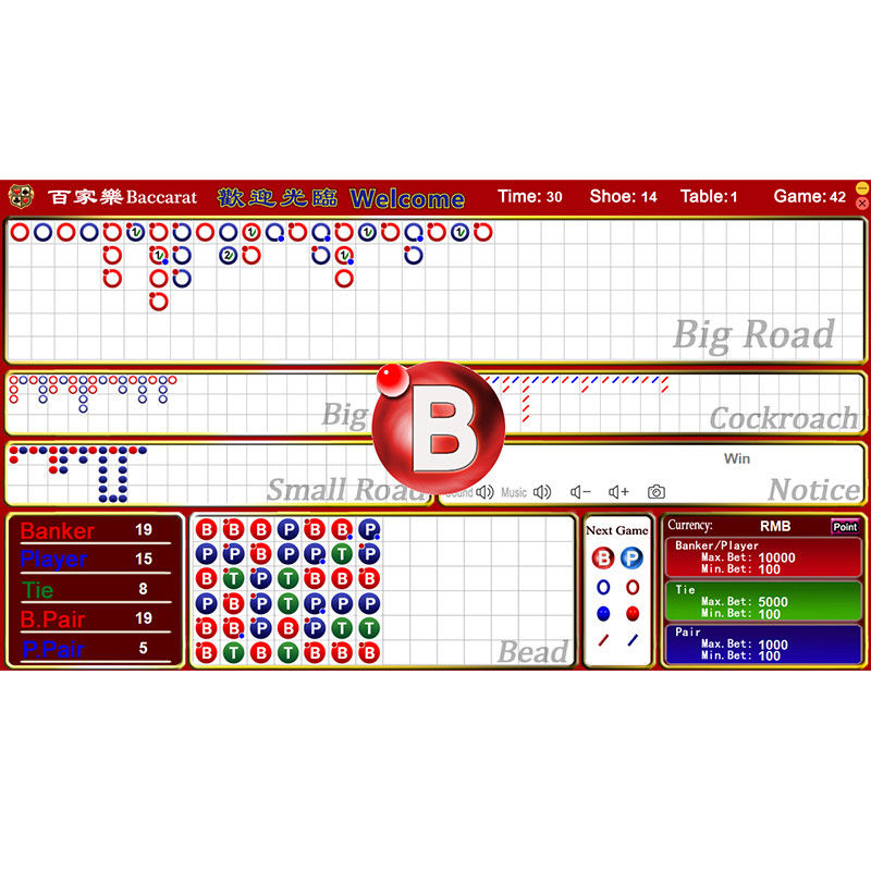 Qualità Accessori del software del sistema elettronico del tavolo da gioco del baccarat del casinò standard fabbrica