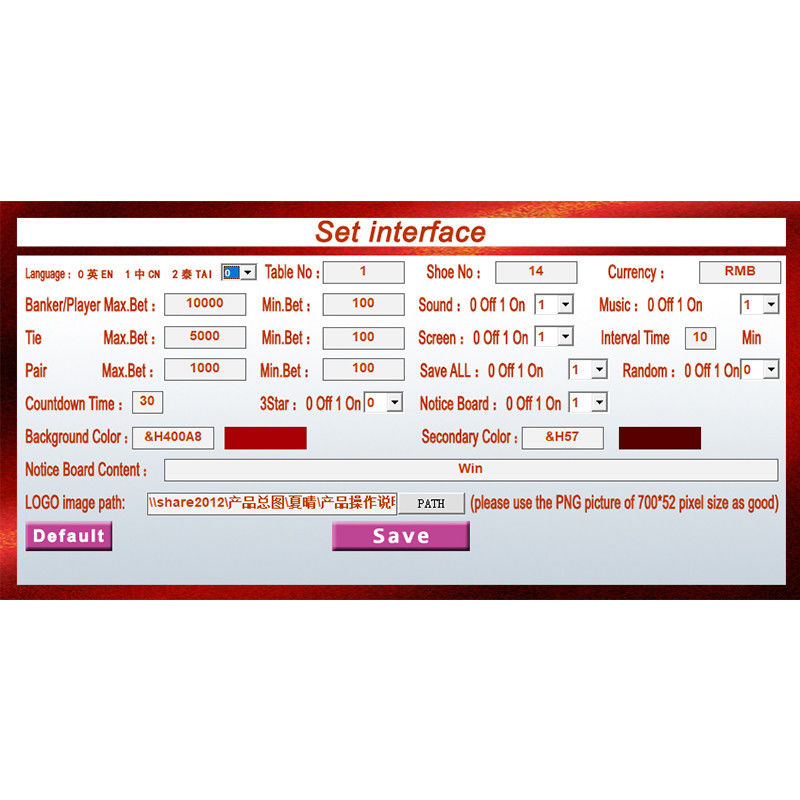 Qualità Accessori del software del sistema elettronico del tavolo da gioco del baccarat del casinò standard fabbrica