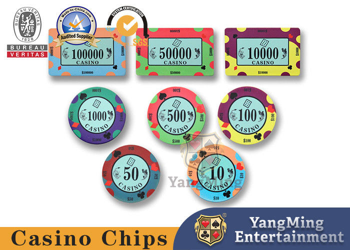 Jakość 10g Club Dostosowane biurko Texas Poker Blackjack Żetony ceramiczne dostępne do personalizacji fabryka