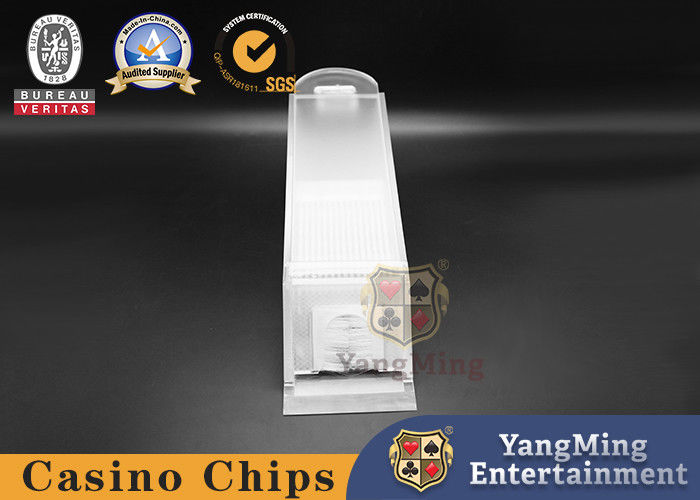 Kalite 8 Güverte Buzlu Akrilik Poker Masası Kart Bayi Ayakkabısı Yarı Saydam fabrika