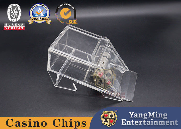 คุณภาพ รองเท้าตัวแทนจำหน่ายบัตรอะคริลิคใส 2 คู่ Niuniu Texas Black Jack Poker Table Game โรงงาน