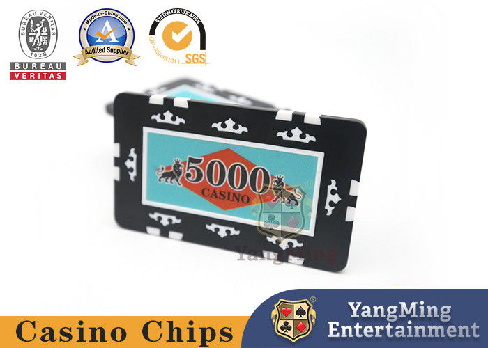 الجودة ABS 11.5g Professional Baccarat Texas Poker Chip Set أصفر أخضر أحمر اللون مصنع