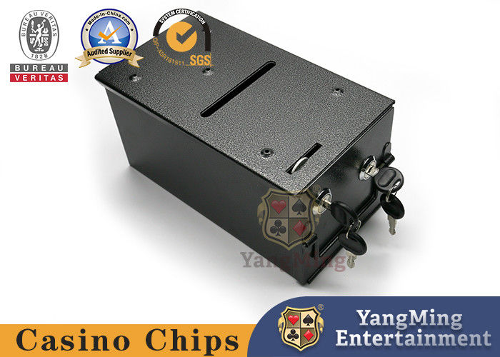 Qualität Bakkarat-Texas Casino Poker Table Game-Metallverschluß warf Karten-Umkippungs-Kasten weg Fabrik