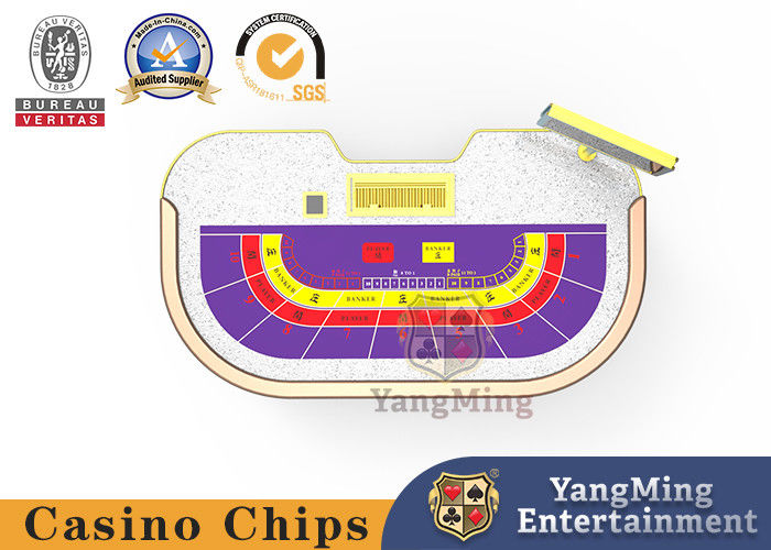 คุณภาพ ตารางการพนัน Baccarat ที่กำหนดเองเกมโป๊กเกอร์ผ้าตาราง 9 ผู้เล่น โรงงาน