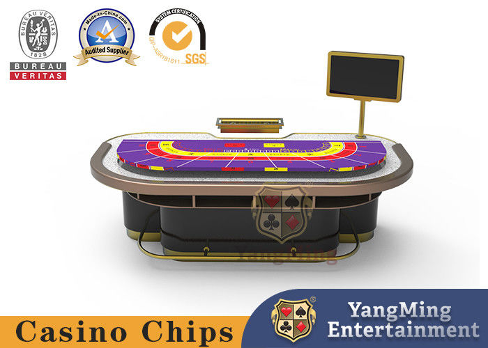 คุณภาพ ตารางการพนัน Baccarat ที่กำหนดเองเกมโป๊กเกอร์ผ้าตาราง 9 ผู้เล่น โรงงาน