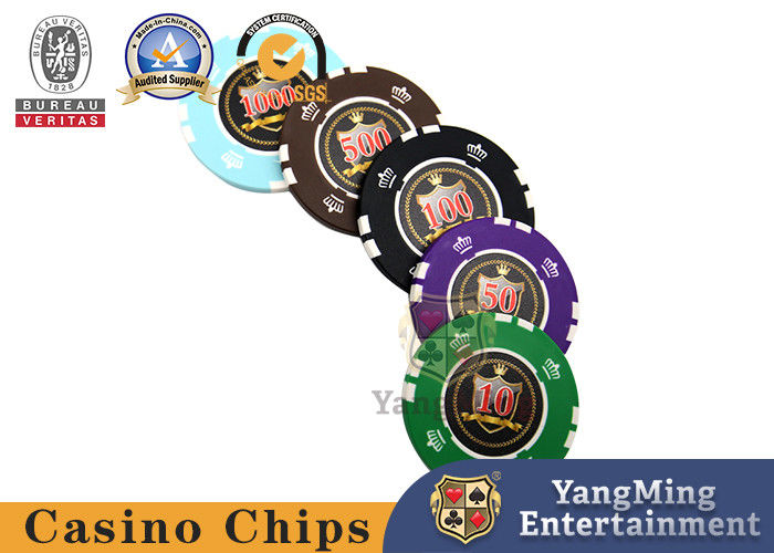 Quality Newly Designed 760 Clay Casino Table Cards Game Chips Texas Poker Game Anti-Counterfeiting Chip Set factory