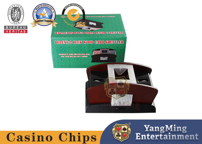 Quality Battery Single Poker Shuffle Machine Wooden Material Texas Poker Table Shuffle Machine factory